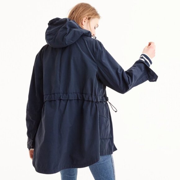 J.Crew Navy Raincoat Size XXS Petite - Picture 1 of 16